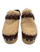 Loeffler Randall Shoe Size 2 Beige & Brown Wood & Leather Fleece Slingback Clogs Beige & Brown / 2