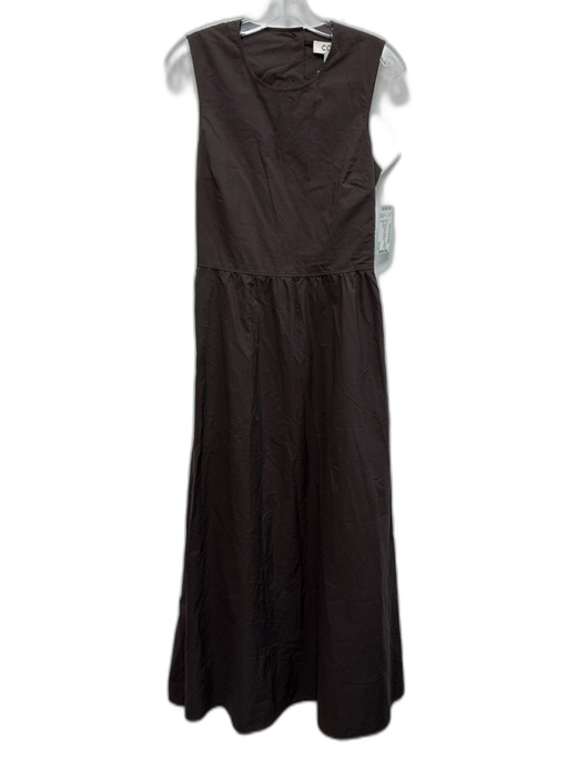 COS Size 6 Dark Brown Cotton Cut Out Back Maxi Dress Dark Brown / 6
