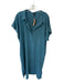 Eileen Fisher Size XL Sea Green Tencel Blend Quarter Button Short Sleeve Dress Sea Green / XL
