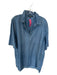 Velvet Heart Size XL Med Dark Wash Tencel Short Sleeve Collar Chambray Dress Med Dark Wash / XL