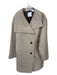 MNG Size L Oatmeal Wool Buttons Front Pockets Full length Coat Oatmeal / L