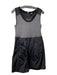 Theory Size 10 Gray & Black Polyester Round Neck Sleeveless Back Zip Dress Gray & Black / 10