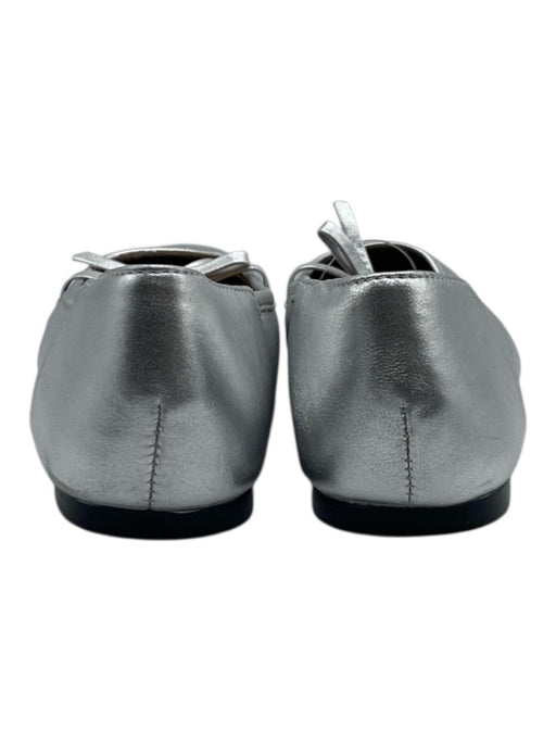 Coconuts by Matisse Shoe Size 10 Silver Leather Flat Tie Bow Shoes Silver / 10