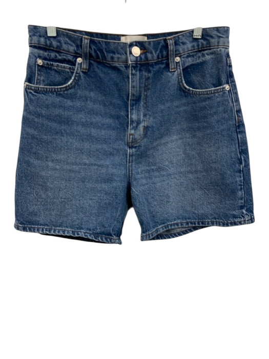 Frame Size 28 Denim Cotton High Waist Pockets Shorts Denim / 28