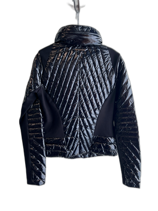 Blanc Noir Size S Black Polyurethane Down Fill High Neck Zip Front Jacket Black / S