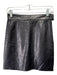 Jenny Size 6 Black Leather Detailing Side Zip Mini Skirt Black / 6