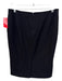 Dolce & Gabbana Size 42 Black Wool Blend Textured Striped Back Zip Pencil Skirt Black / 42