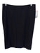 Dolce & Gabbana Size 42 Black Wool Blend Textured Striped Back Zip Pencil Skirt Black / 42