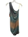Catherine Malandrino Size M Gray, Green & Beige Viscose Blend One Shoulder Dress Gray, Green & Beige / M