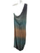Catherine Malandrino Size M Gray, Green & Beige Viscose Blend One Shoulder Dress Gray, Green & Beige / M
