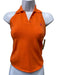 Ralph Lauren Size S Orange Cotton Blend Sleeveless Open neck Collar Polo Top Orange / S