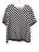 Kenzo Size 44 White, Black, Pink Silk Short Sleeve All Over Print Stars Top White, Black, Pink / 44
