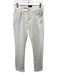 7 For All Mankind Size 26 White Cotton Blend Button Fly Mid Rise Straight Pants White / 26