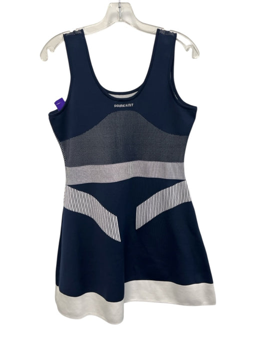 Adidas Stella McCartney Size M Navy Blue & White Polyester & Nylon Flare Dress Navy Blue & White / M