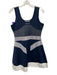 Adidas Stella McCartney Size M Navy Blue & White Polyester & Nylon Flare Dress Navy Blue & White / M