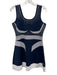 Adidas Stella McCartney Size M Navy Blue & White Polyester & Nylon Flare Dress Navy Blue & White / M