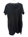 COS Size M Black Cotton Short Sleeve Fabric Block Scoop Neck Knee length Dress Black / M