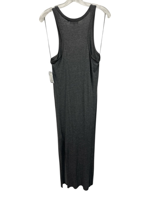 Theory Size P Gray Pima Cotton & Modal Sleeveless Scoop Neck Stretch Maxi Dress Gray / P