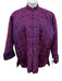 Shanghai Tang Size M Purple, Navy Blue, Lime Green Silk & Rayon Jacquard Jacket Purple, Navy Blue, Lime Green / M