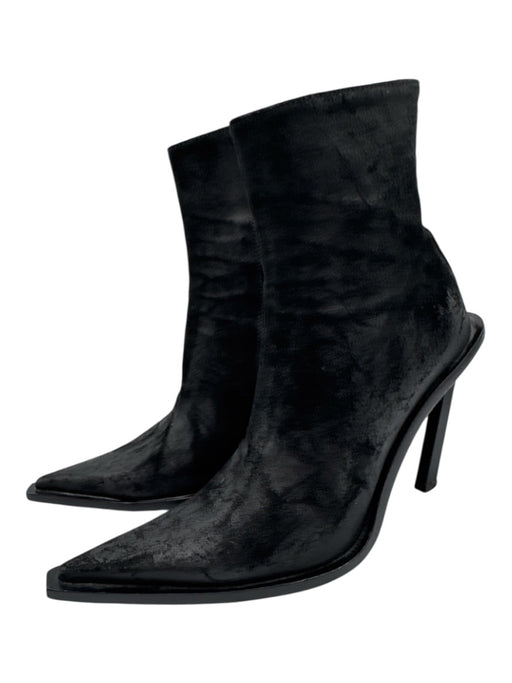 Ann Demeulemeester Shoe Size 36.5 Black Suede leather Pointed Toe Booties Black / 36.5