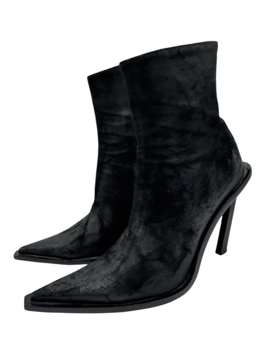 Ann Demeulemeester Shoe Size 36.5 Black Suede leather Pointed Toe Booties Black / 36.5