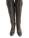 Chloe Shoe Size 36 Brown Pebble Leather Midi Block Heel Knee High Boots Brown / 36