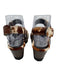 Stuart Weitzman Shoe Size 6 Brown & White Pony Hair Cow Print Platform Sandals Brown & White / 6