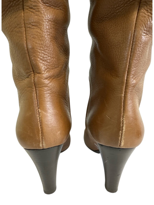Giuseppe Zanotti Design Shoe Size 36 Brown & Beige Leather Fur Knee High Boots Brown & Beige / 36