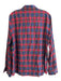 J Mclaughlin Size Large Red & Multi Cotton Blend Plaid Long Sleeve Top Red & Multi / Large