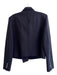 Lafayette 148 Size 12 Navy Wool Blend Double Breast Gold Buttons Boxy Fit Jacket Navy / 12