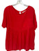 We The Free Size S Red Cotton Oversized Pocket Top Red / S