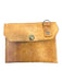 Tan Leather Snap Button Wallets Tan