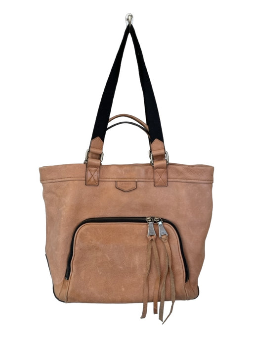 Aimee Kestenberg Tan & black Leather Top Handles Crossbody Strap Tote Bag Tan & black / L