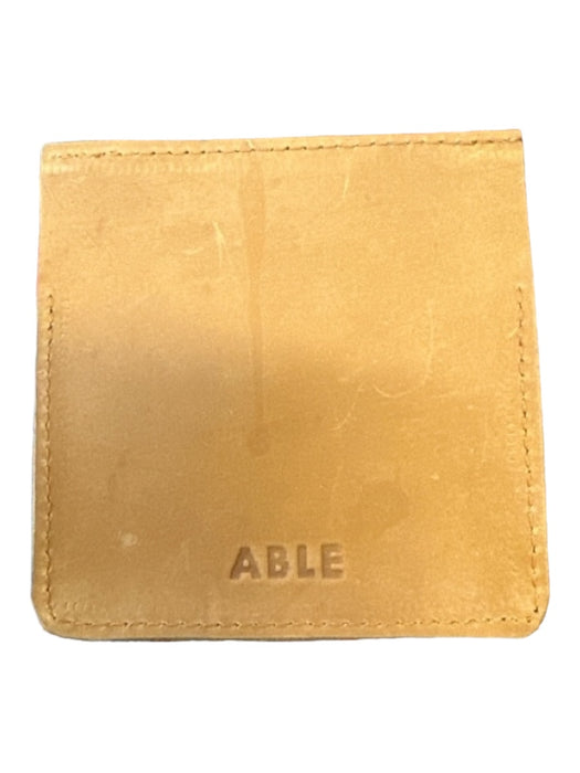 ABLE Tan Leather Front Flap Wallets Tan