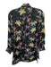 All Saints Size S Black & Multi Viscose & Silk floral print Button Up Top Black & Multi / S