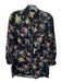 All Saints Size S Black & Multi Viscose & Silk floral print Button Up Top Black & Multi / S