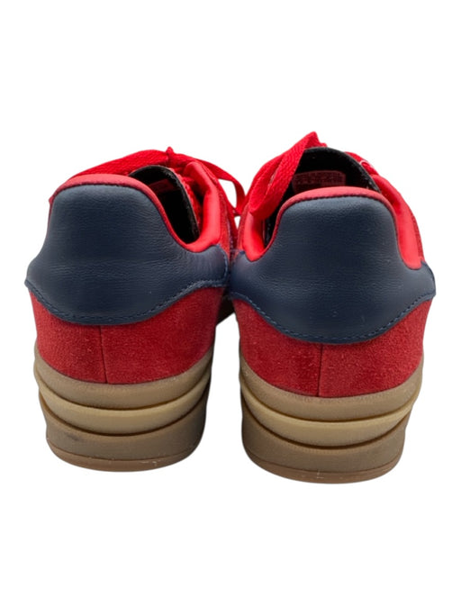 Adidas Shoe Size 7.5 Red & Multi Suede Fabric Block lace up Platform Sneakers Red & Multi / 7.5