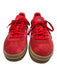 Adidas Shoe Size 7.5 Red & Multi Suede Fabric Block lace up Platform Sneakers Red & Multi / 7.5