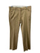 Theory Size 12 Khaki Cotton Blend pleat front Mid Rise Crop Pants Khaki / 12