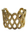 Lilly Pulitzer goldtone Metal Cuff Wide Textured Bracelet goldtone