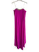 Halston Size 10 Purple Strapless Back Zip Overlay Pleat Detail Jumpsuit Purple / 10