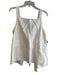 Tribe Alive Size M/L Off White Organic Linen Square Neck Tie Back Sleeveless Top Off White / M/L