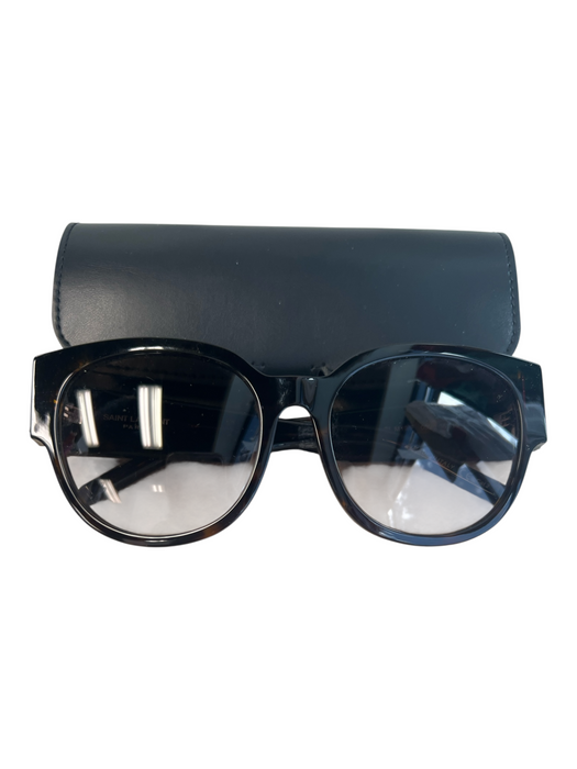 Saint Laurent Brown Acetate Tortoiseshell Gradient Lens Wide Arms Sunglasses Brown