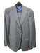 Suitsupply Gray & Blue Wool Blend Windowpane 2 Button Men's Suit Gray & Blue / 50