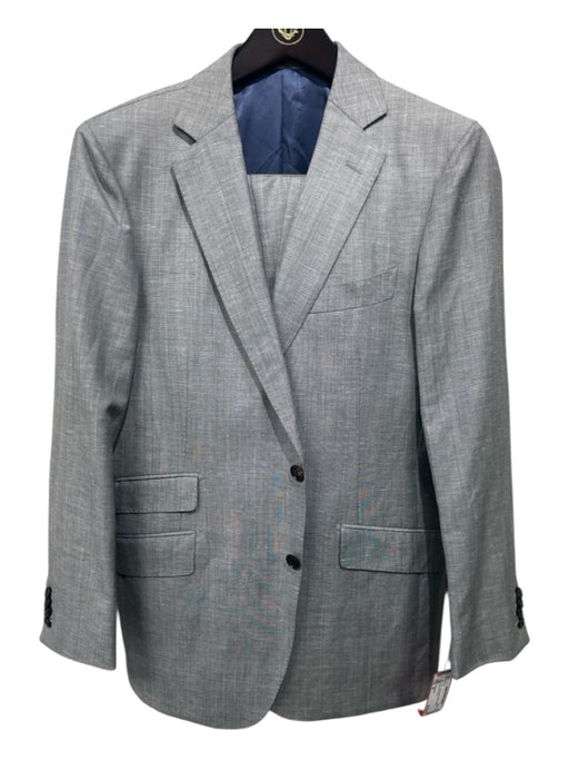 Suitsupply Gray Linen Blend Solid 2 Button Men's Suit Gray / 40