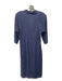 Hilton Hollis Size S Navy Polyester Blend Keyhole Pleated Long Sleeve Dress Navy / S