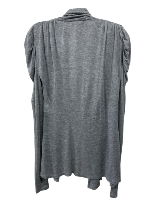 Alexander McQueen Size 40 Gray Modal Long Sleeve Heathered Open Front Sweater Gray / 40