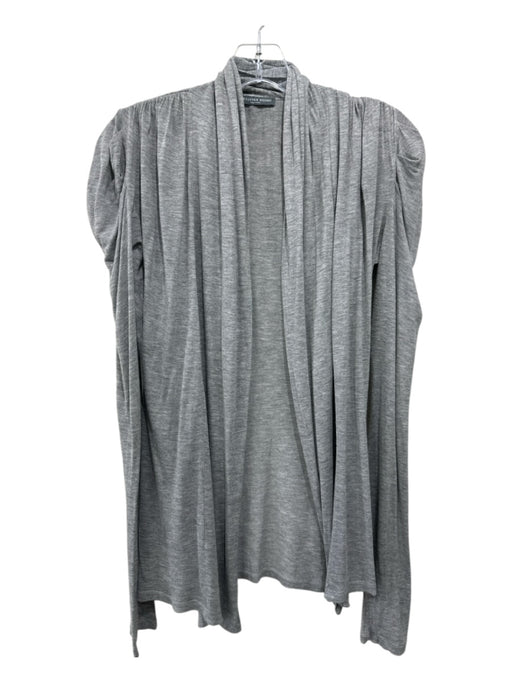 Alexander McQueen Size 40 Gray Modal Long Sleeve Heathered Open Front Sweater Gray / 40