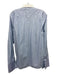 Ted Baker Size 16 Light Blue & White Cotton Striped Men's Long Sleeve Shirt 16