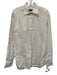 Zegna AS IS Size 16 White Cotton Solid Spread Collar Button up Long Sleeve Shirt White / 16